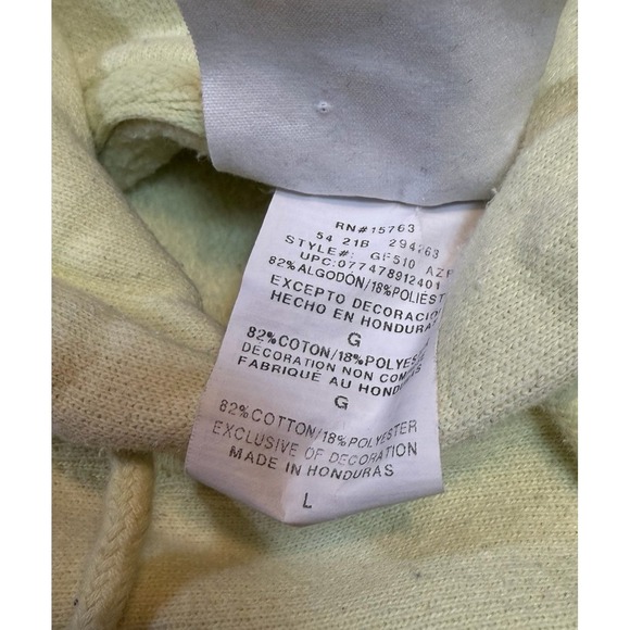 Vintage reverse weave champion hoodie.  Pastel yellow size large. - Picture 5 of 8